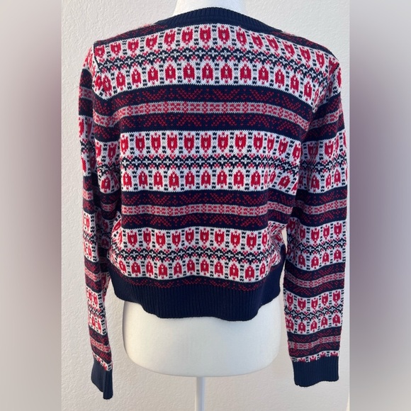 Bongo Blue and Red Cropped Sweater Size XL NWOT - Picture 3 of 9